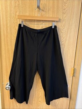 Gap Black Wide-Leg Cropped Pants